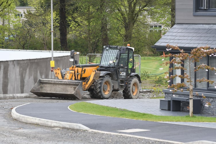 Building materials left at the Crosby Meadow estate -