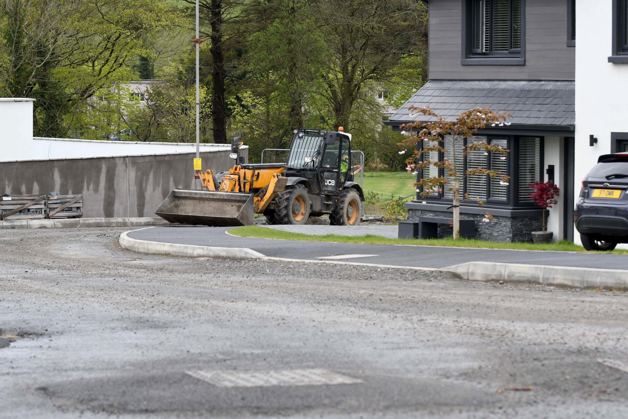 Building materials left at the Crosby Meadow estate -