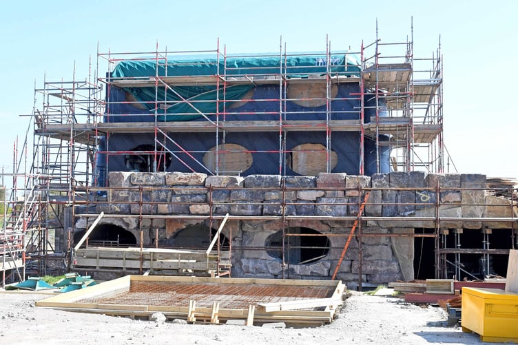 A look inside Dr John Taylor's 'Hobbit home' being built at Ballawoods Halt, on the railway line between Blackboards and Ballasalla -