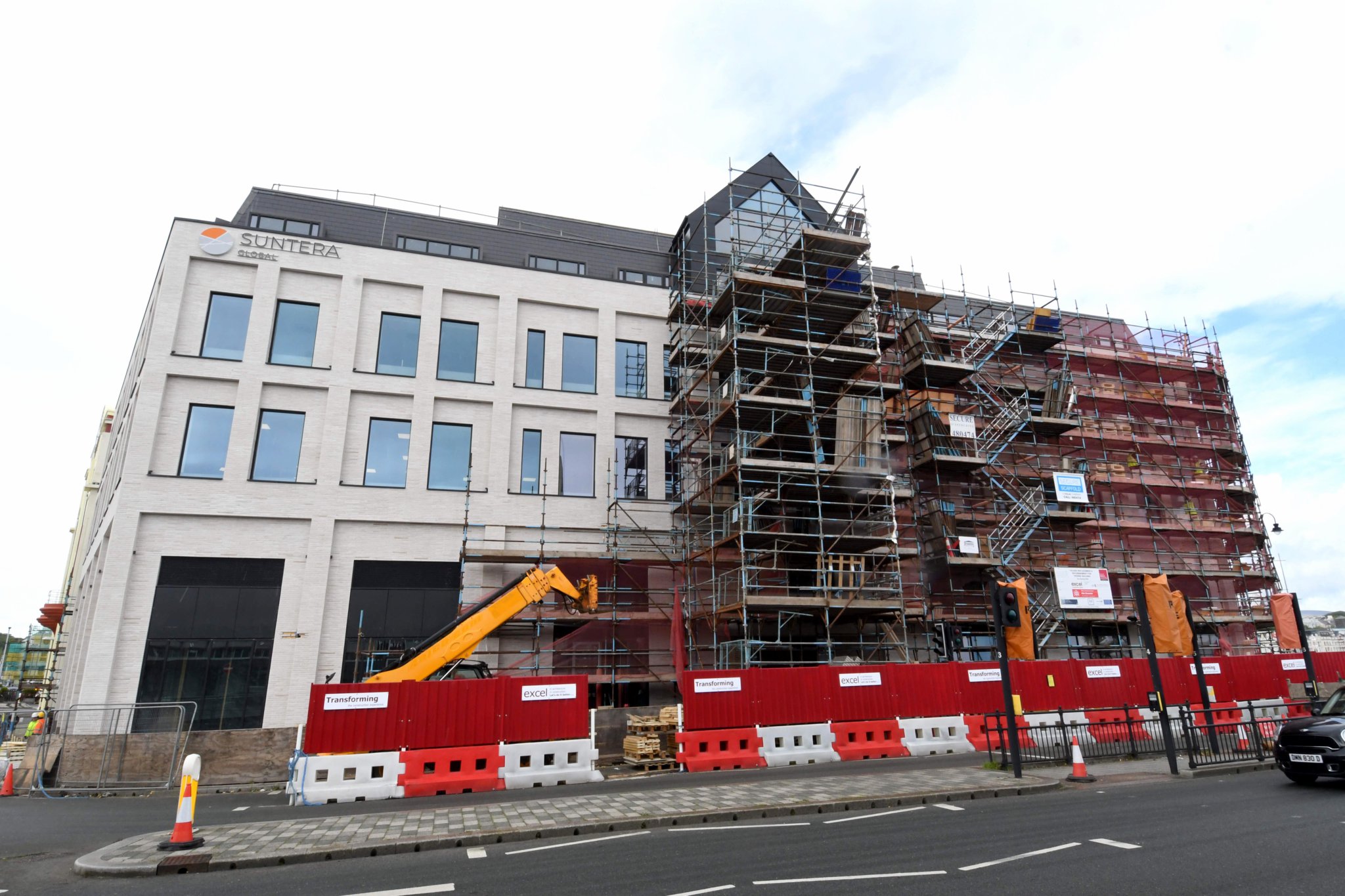 Renovation work is comcluding at the Peveril Building opposite the Sea Terminal in Douglas -