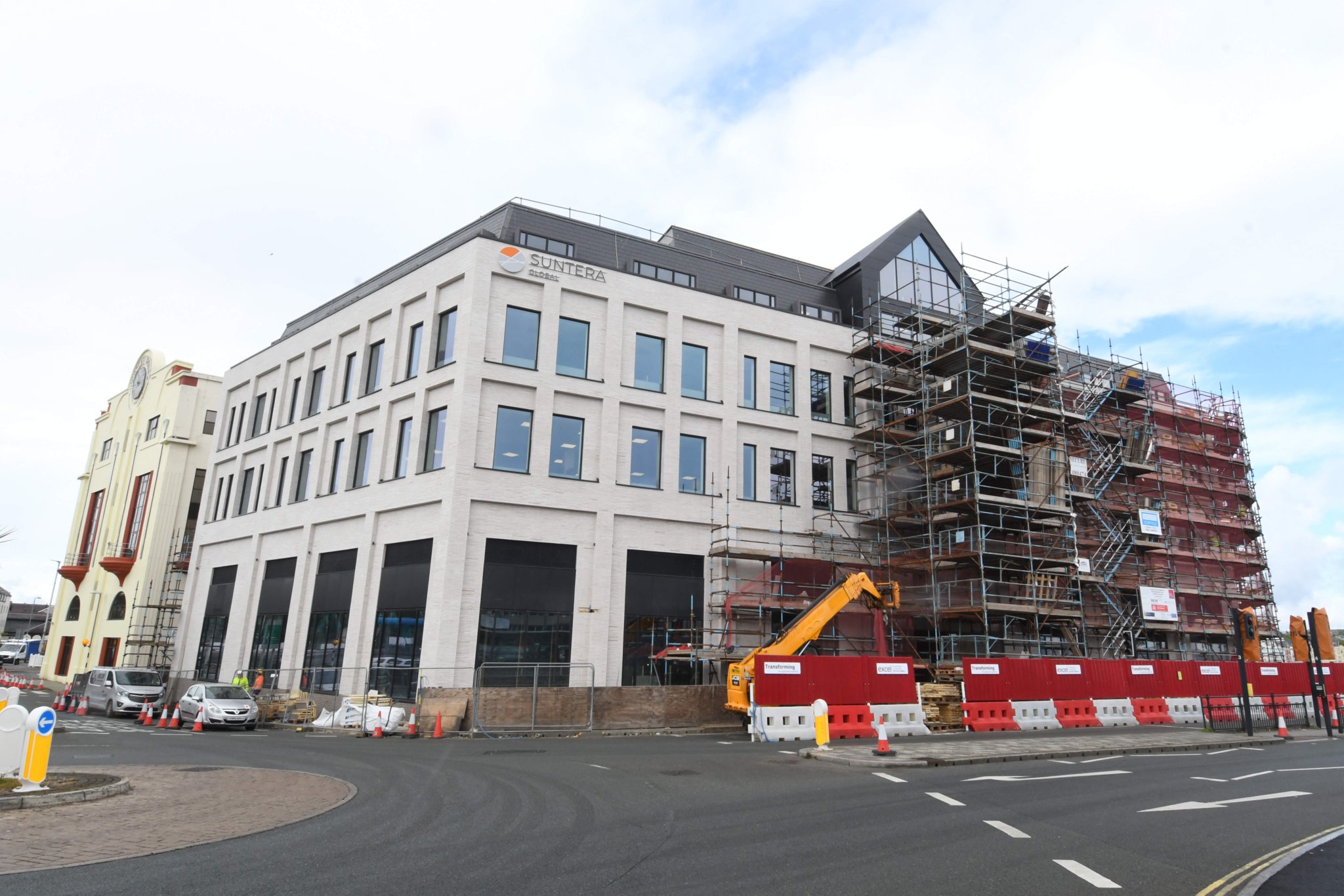Renovation work is comcluding at the Peveril Building opposite the Sea Terminal in Douglas -