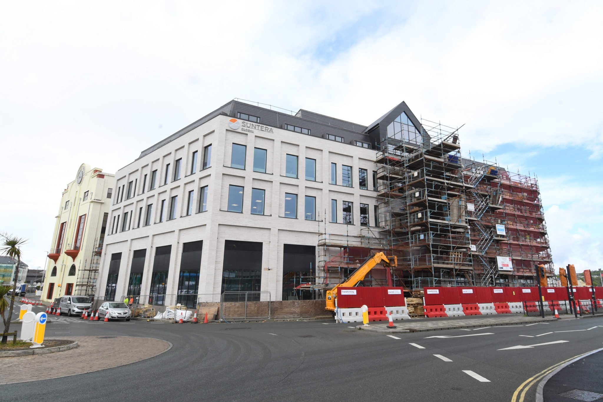 Renovation work is comcluding at the Peveril Building opposite the Sea Terminal in Douglas -