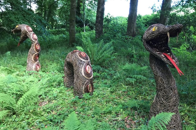 The two-headed creature spotted lurking in Dartmoor (fortunately it is just a sculpture)