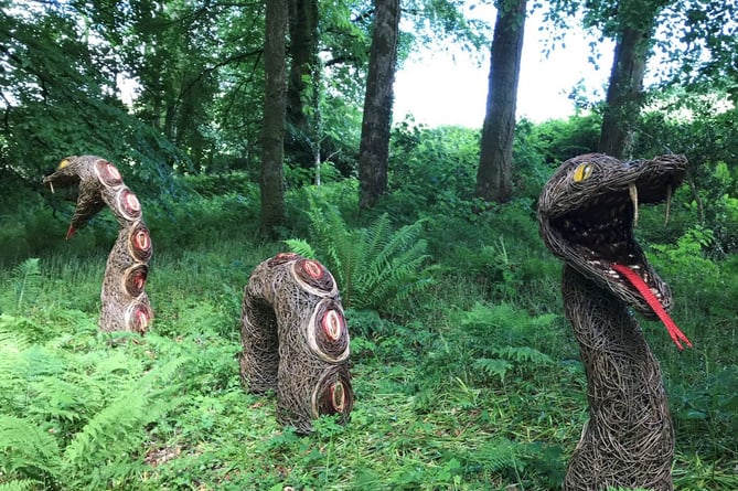 The two-headed creature spotted lurking in Dartmoor (fortunately it is just a sculpture)
