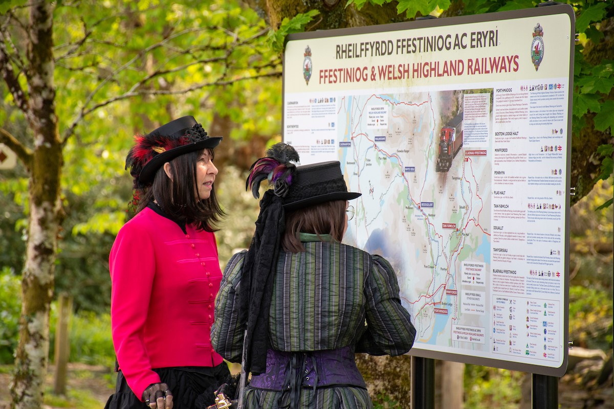 The steampunk crowd took time to find out more about the area.