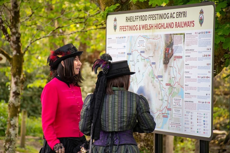 The steampunk crowd took time to find out more about the area.