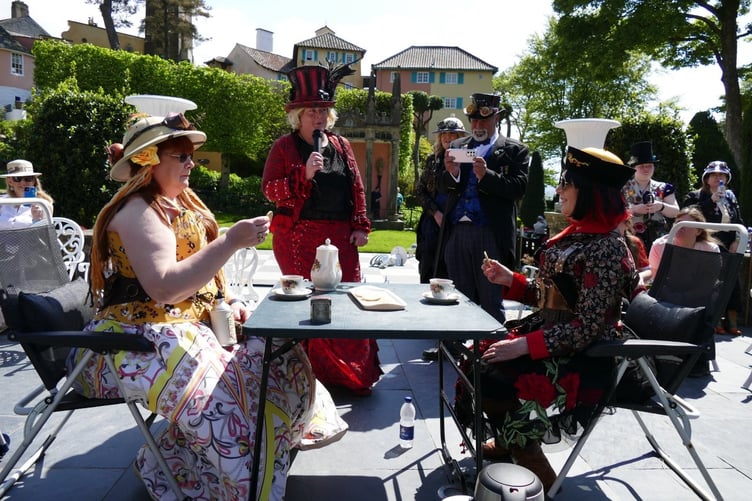 Tea Duelling was one of many events held at the Steampunk Festival