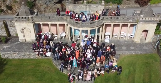 Group photographs were taken by siwsi.co.uk on both days of the Steampunk Festival in Portmeirion