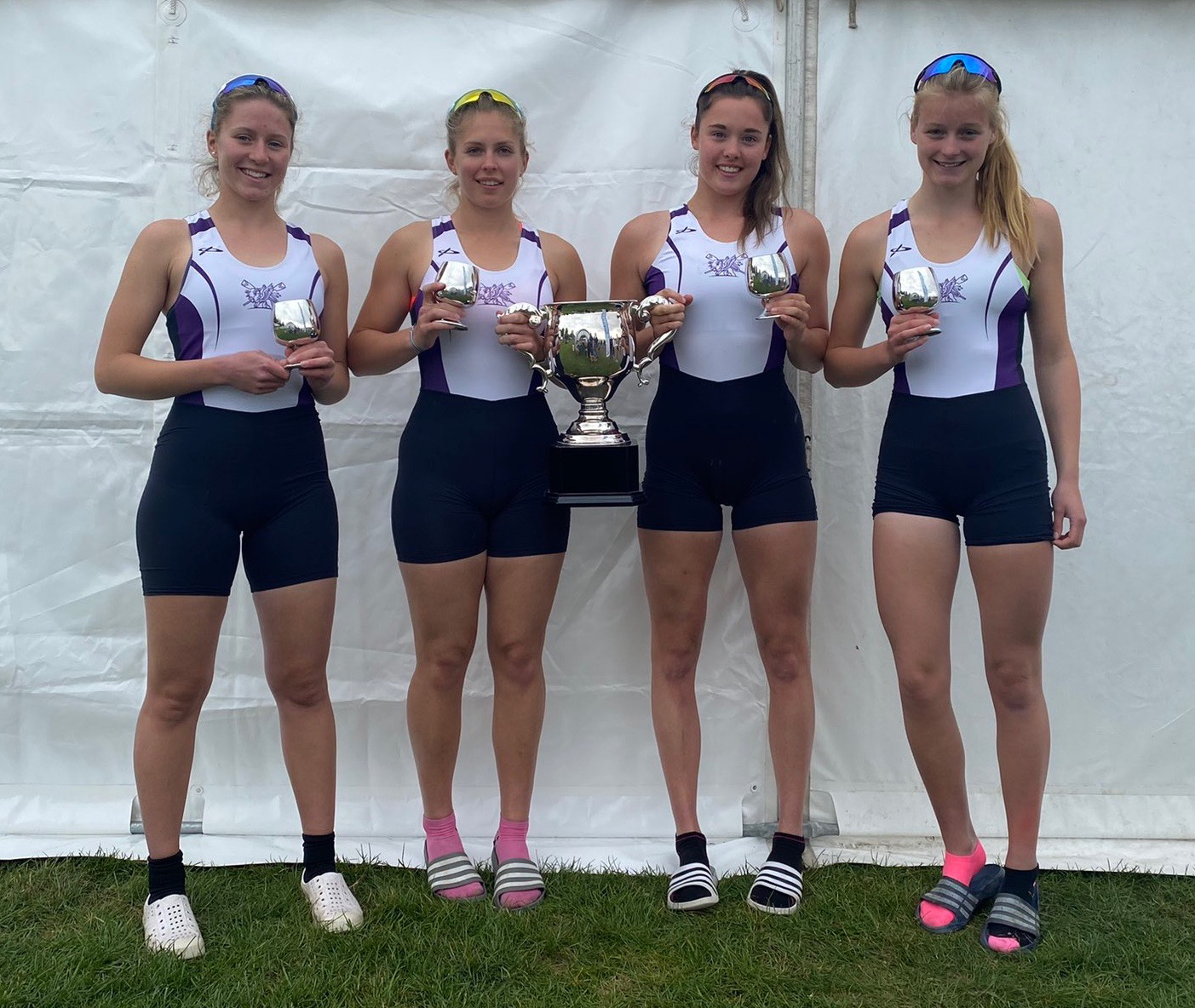 Yasmin Howe, right, Ella Bardsley Taylor left, racing for Ross