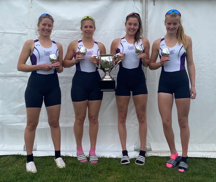 Yasmin Howe, right, Ella Bardsley Taylor left, racing for Ross