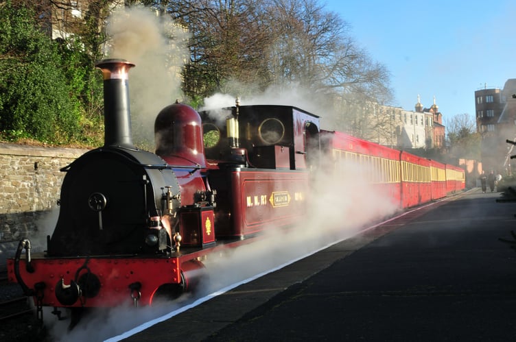 The 'Blow away the Cobwebs' steam train