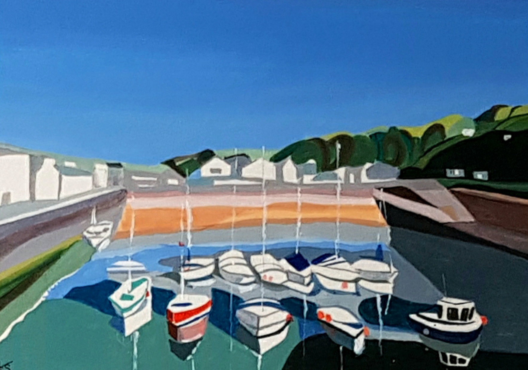 Some of the pieces of art work on display at ‘Very Manx View’ exhibition at the Hodgson Loom gallery