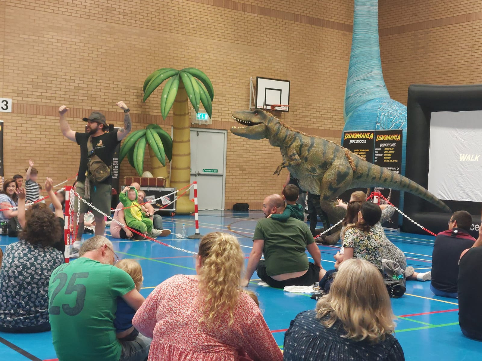 Head Ranger Chris with Ronnie the T-Rex