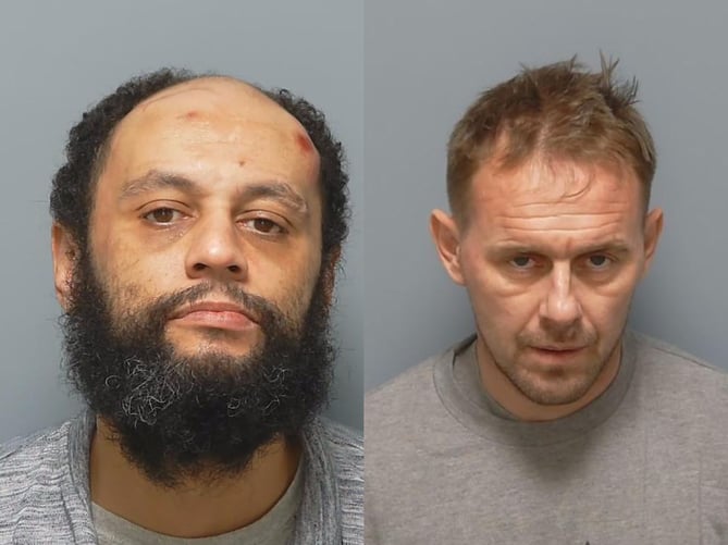Jamie Massiah (left) and Lee Benneyworth (right) were jailed at Winchester Crown Court last Friday (May 20) after the raid at TH Baker in February