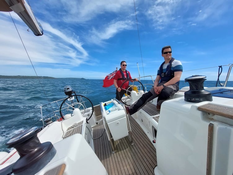 Pictured are NDSART members Lawrie Tawse, right, and Andrew Sadler on a pre-event familiarisation sailing day.