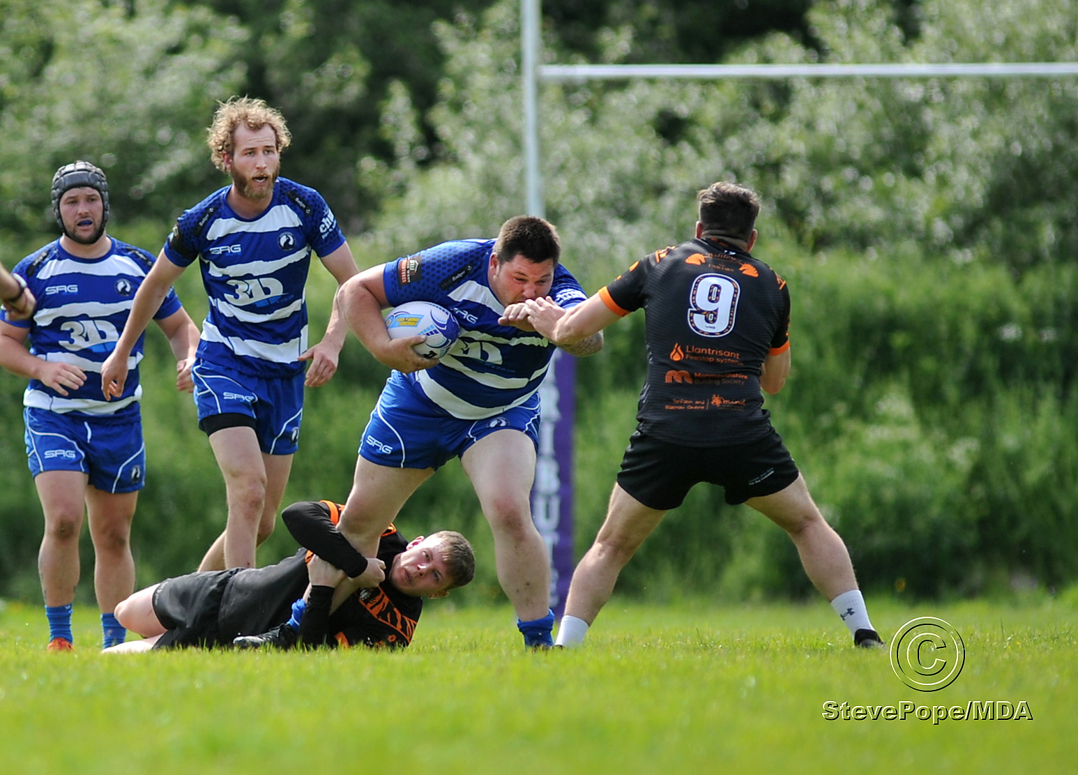 Action from the season-opening clash between Devon Sharks and Torfaen Tigers on Saturday.