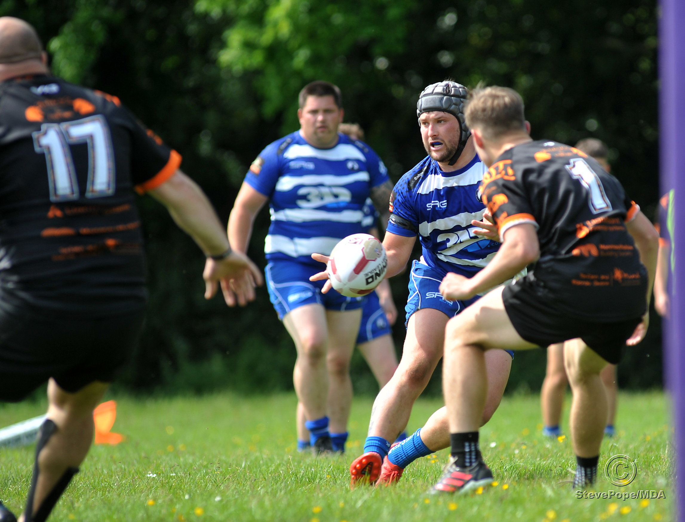 Action from the season-opening clash between Devon Sharks and Torfaen Tigers on Saturday.