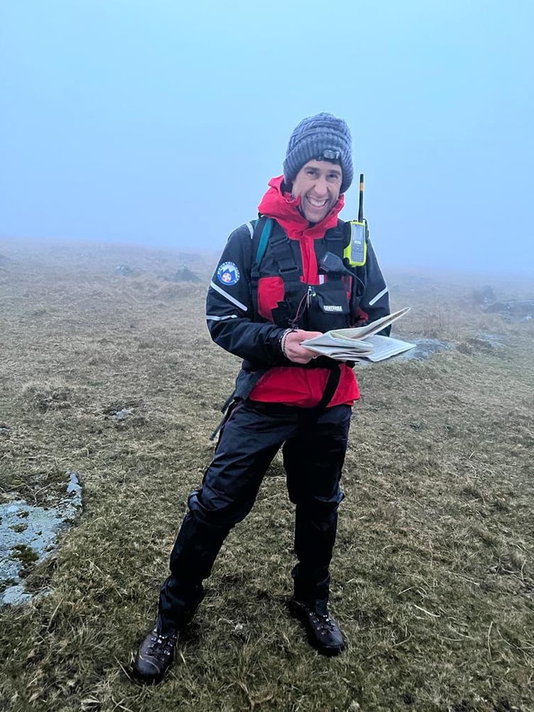 LEFT AND RIGHT: David Hutchins aims to run 100 miles and ascend at least 100 Dartmoor tors, continuously, self-navigating without GPS, using a map and compass only.