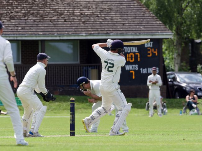David Lloyd hits out for Rowledge. Photo courtesy of Philip Robertson @britrockphotography