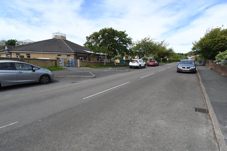 The road outside Meadow Campus, home of Scoill Vallajeelt and St Thomas’s primary schools