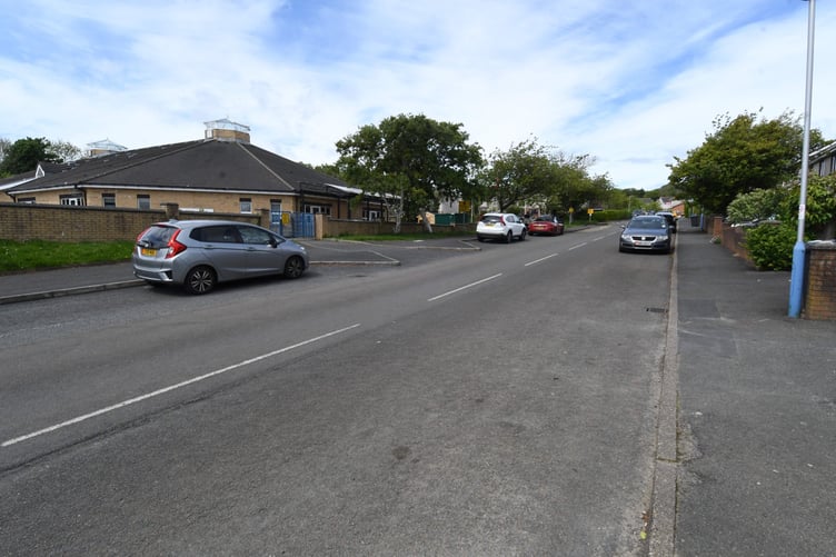 The road outside Meadow Campus, home of Scoill Vallajeelt and St Thomas’s primary schools