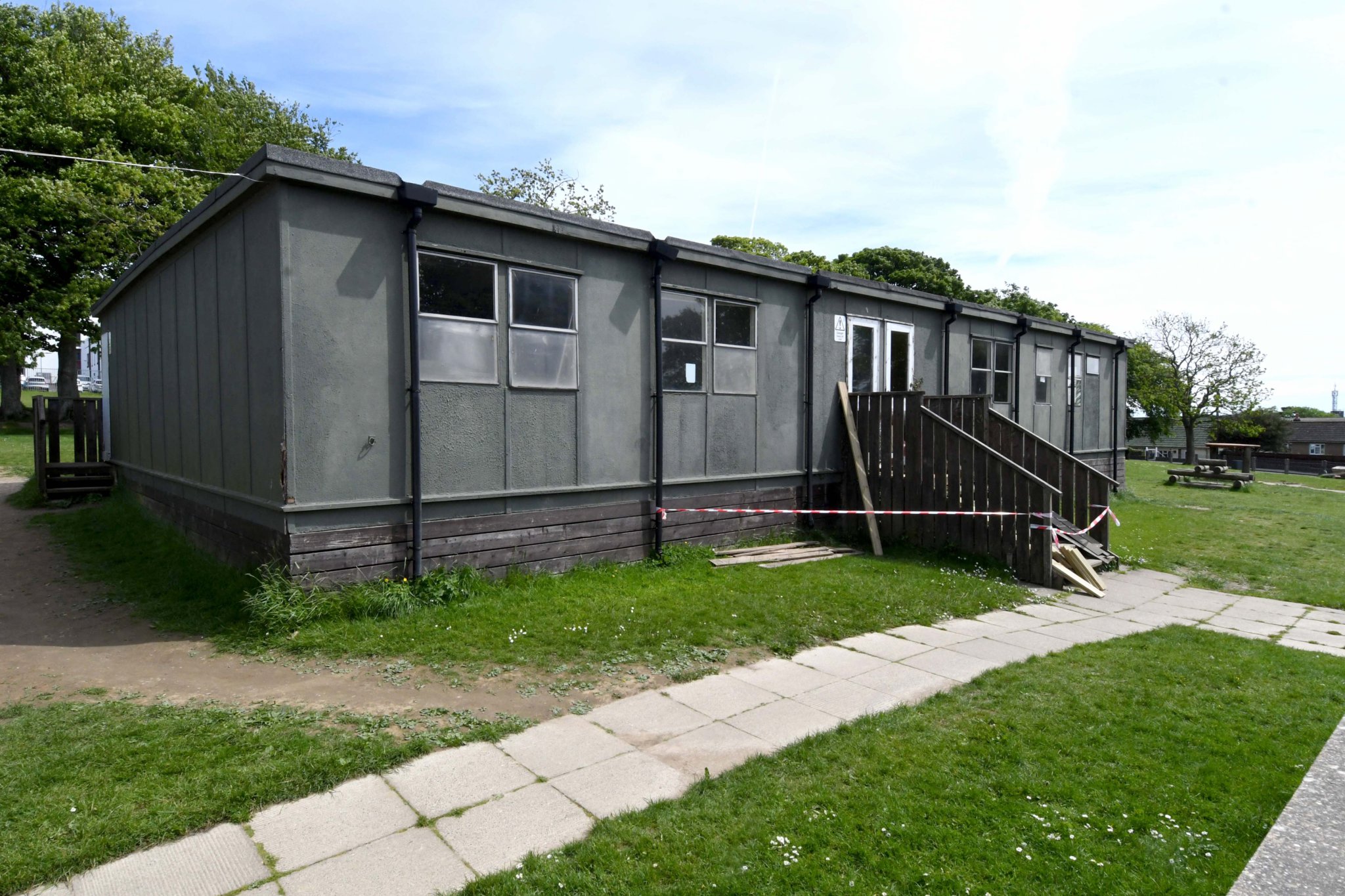 A mobile classroom at Willaston school -