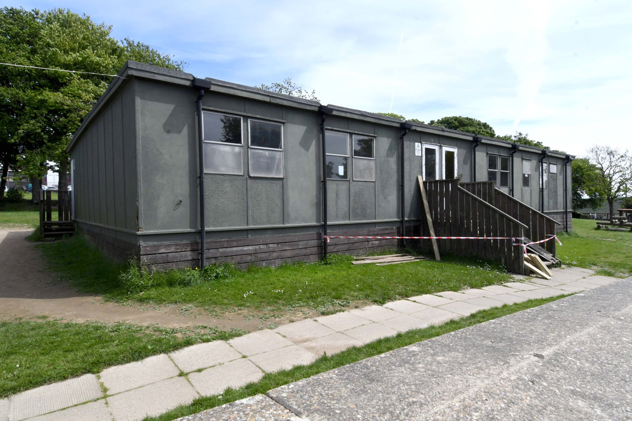 A mobile classroom at Willaston school -