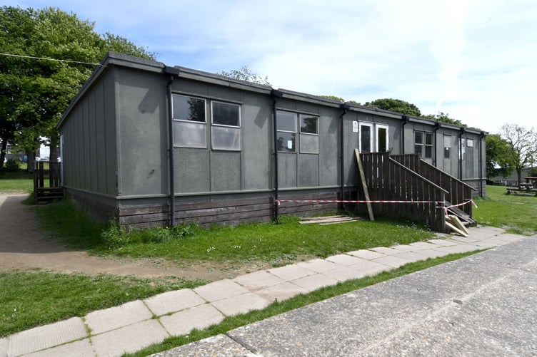 A mobile classroom at Willaston school -