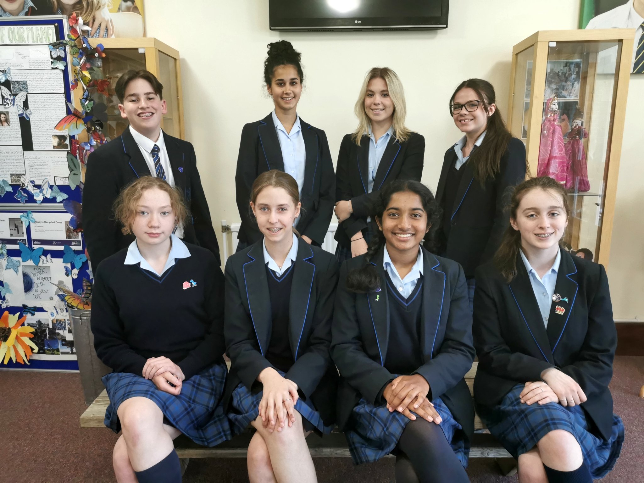 The school’s editorial team: Reuben (Y9), Safiyah (Y10), Ellamay (Y10), Emma (Y10), Elise (Y9), Molly (Y9), Hannah (Y9) and Ingrid (Y9)