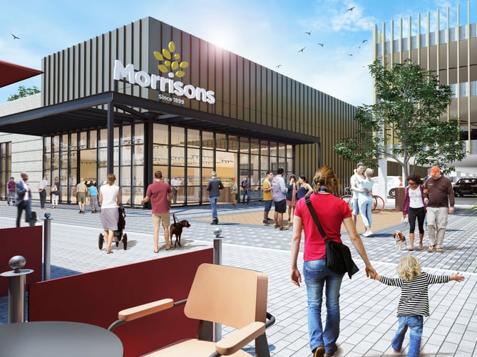 An artist’s impression of Whitehill & Bordon’s new town centre