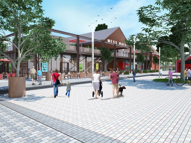An artist’s impression of Whitehill & Bordon’s new town centre