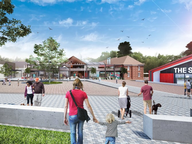 An artist’s impression of Whitehill & Bordon’s new town centre