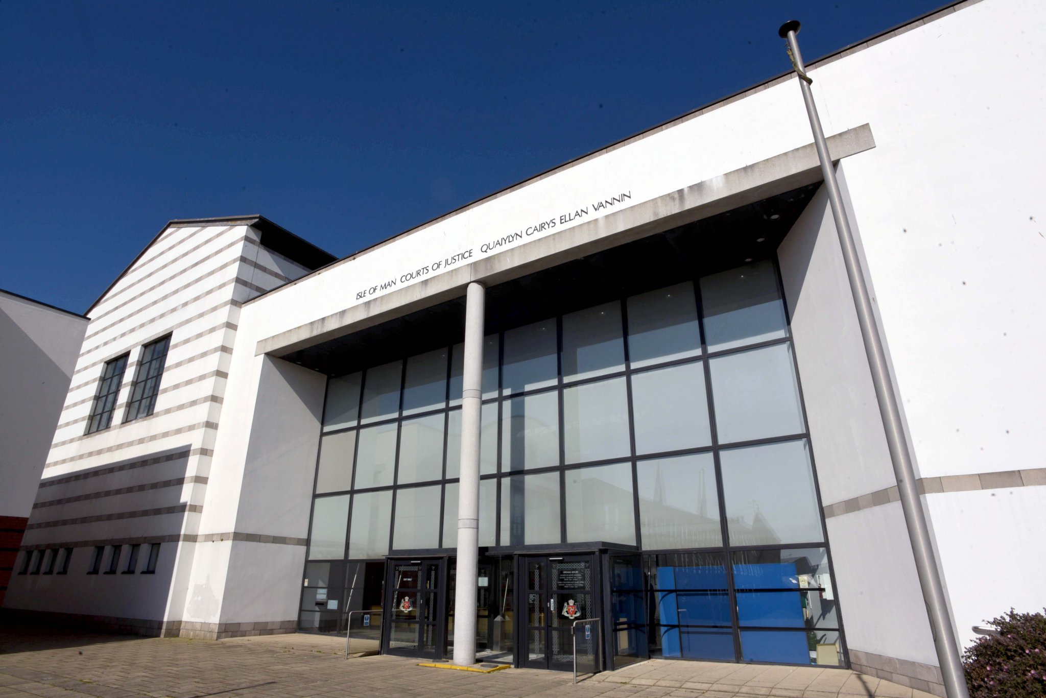 Exterior view of the Isle of Man Courthouse in Douglas -