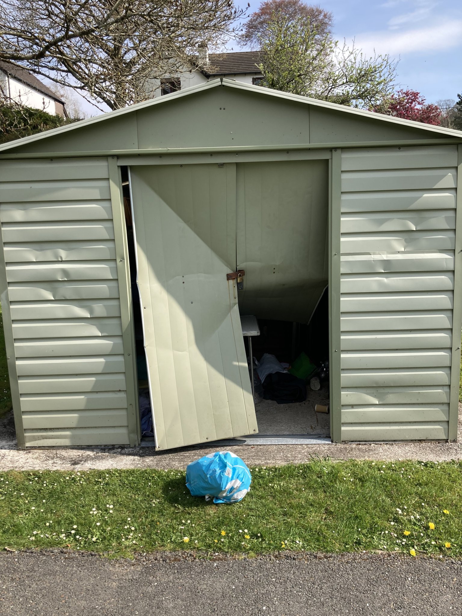 The storage shed is one of the items which was vandalised at Whitchurch Primary School.