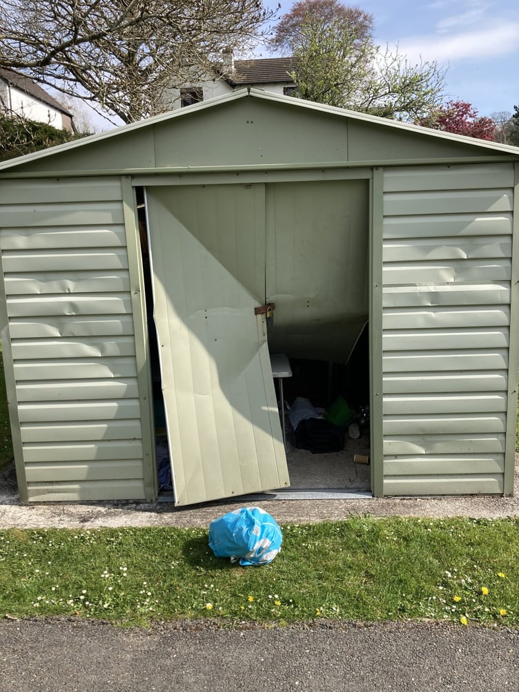 The storage shed is one of the items which was vandalised at Whitchurch Primary School.