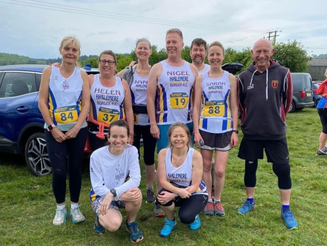 Some of the HBAC runners line up before the Cocking 10k
