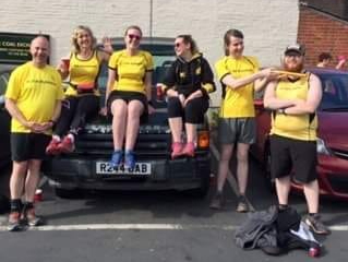 Team Endeavour relaxing before the race. Picture by Terry Blake