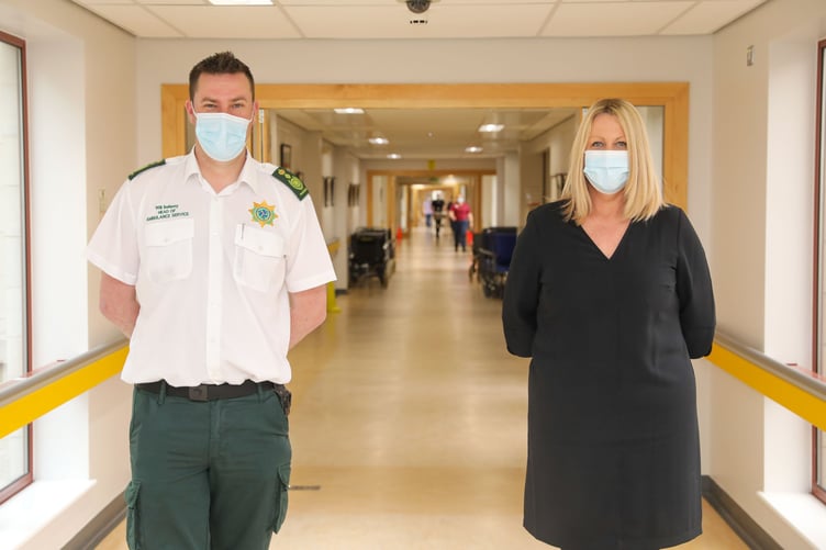 Will Bellamy, Head of Ambulance Service & Teresa Cope, Chief Executive Officer Manx Care. Photograph by Callum Staley (CJS Photography)