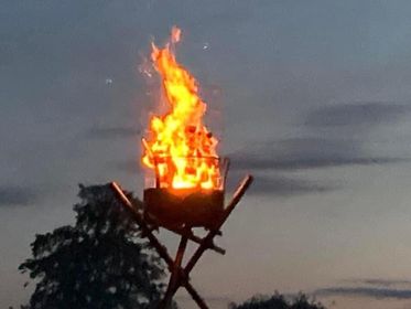 Crondall lit a beacon for the Queen’s Jubilee, followed by fireworks and a a Wellies & Tiaras Ball