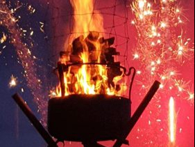 Crondall lit a beacon for the Queen’s Jubilee, followed by fireworks and a a Wellies & Tiaras Ball