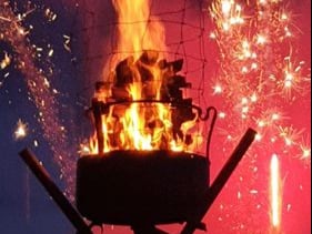 Crondall lit a beacon for the Queen’s Jubilee, followed by fireworks and a a Wellies & Tiaras Ball