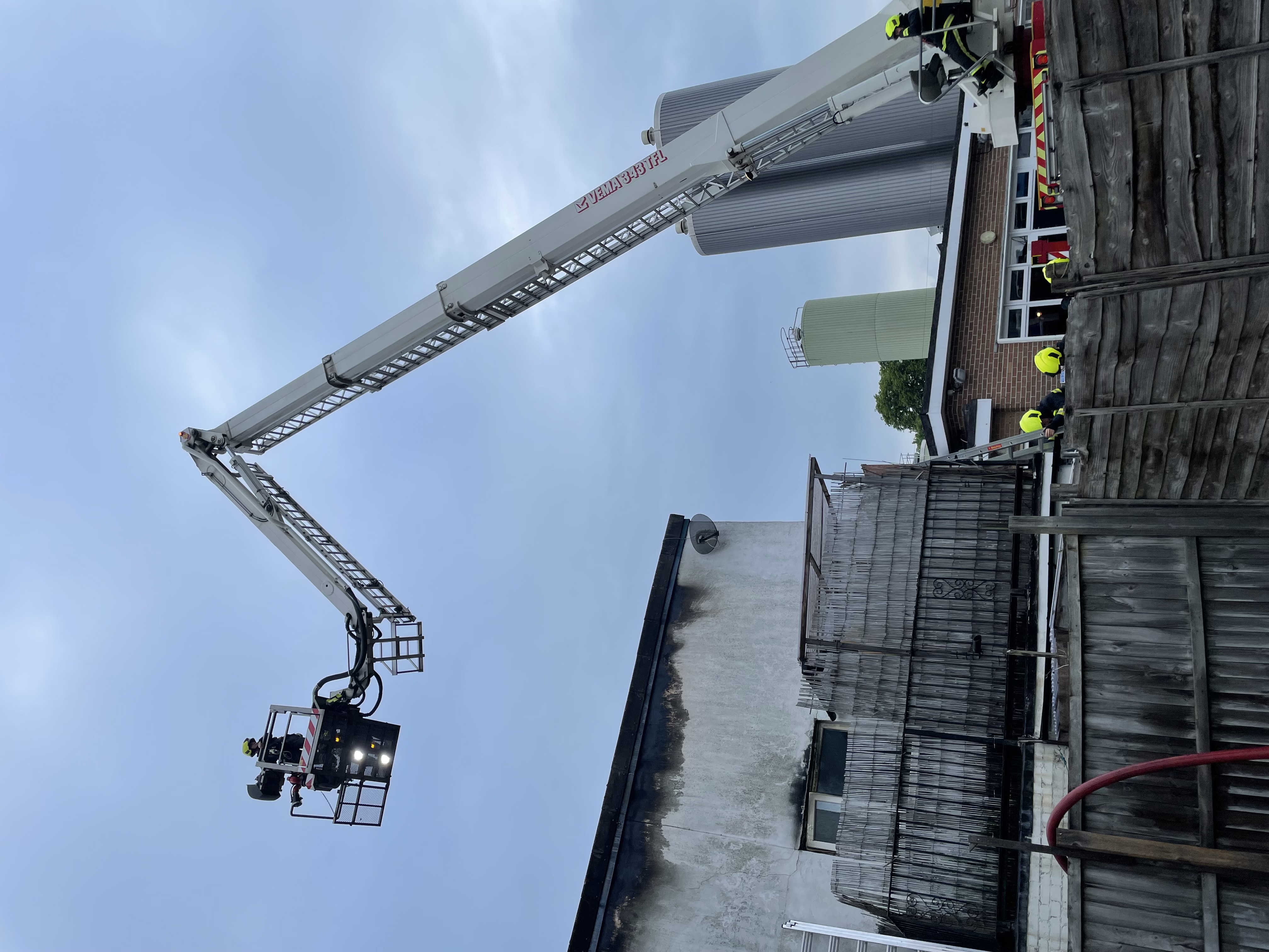 Images from the fire in East Street, Crediton.