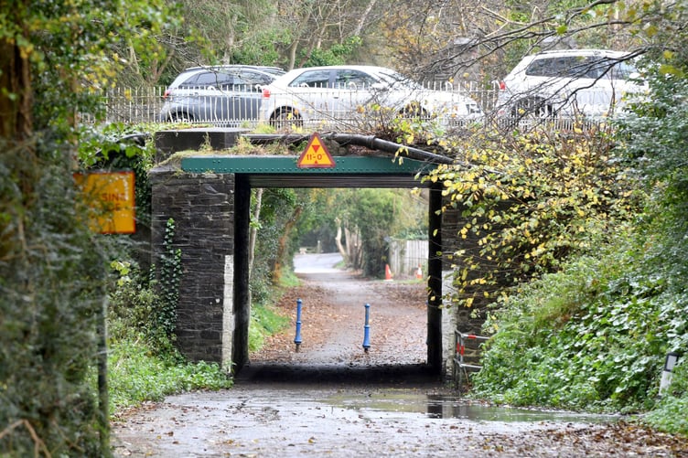 The TT access road, under Braddan Bridge -