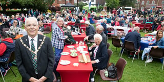 A very big crowd for a big Jubilee lunch at Farnham’s Gostrey Meadow
