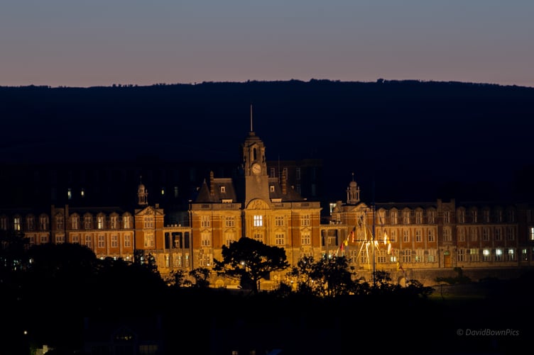 Floodlit Jubilee BRNC. Photo by David Bown