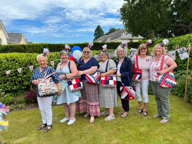The fabulous crafters at the Newton Abbot WI 1950s style garden party for the Platinum Jubilee. Picture: Karen Jenks
