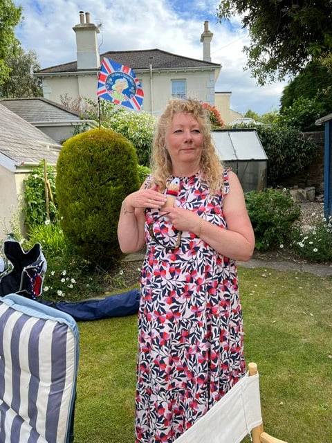 Caroline found the hidden Corgi at the Newton Abbot WI garden party. Picture: Karen Jenks