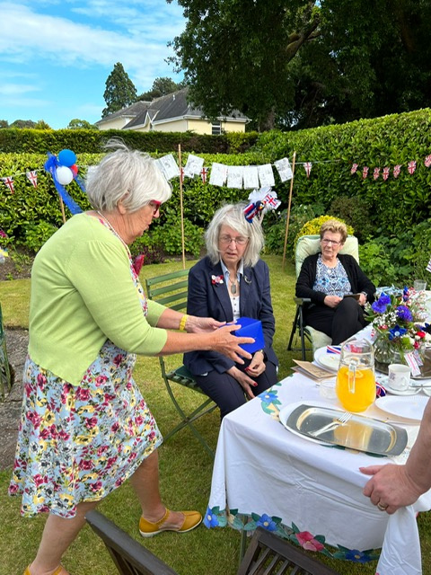 Pat won the ‘pin the jewel on the crown’ at the Newton Abbot WI 1950s style garden party for the Platinum Jubilee. Picture: Karen Jenks