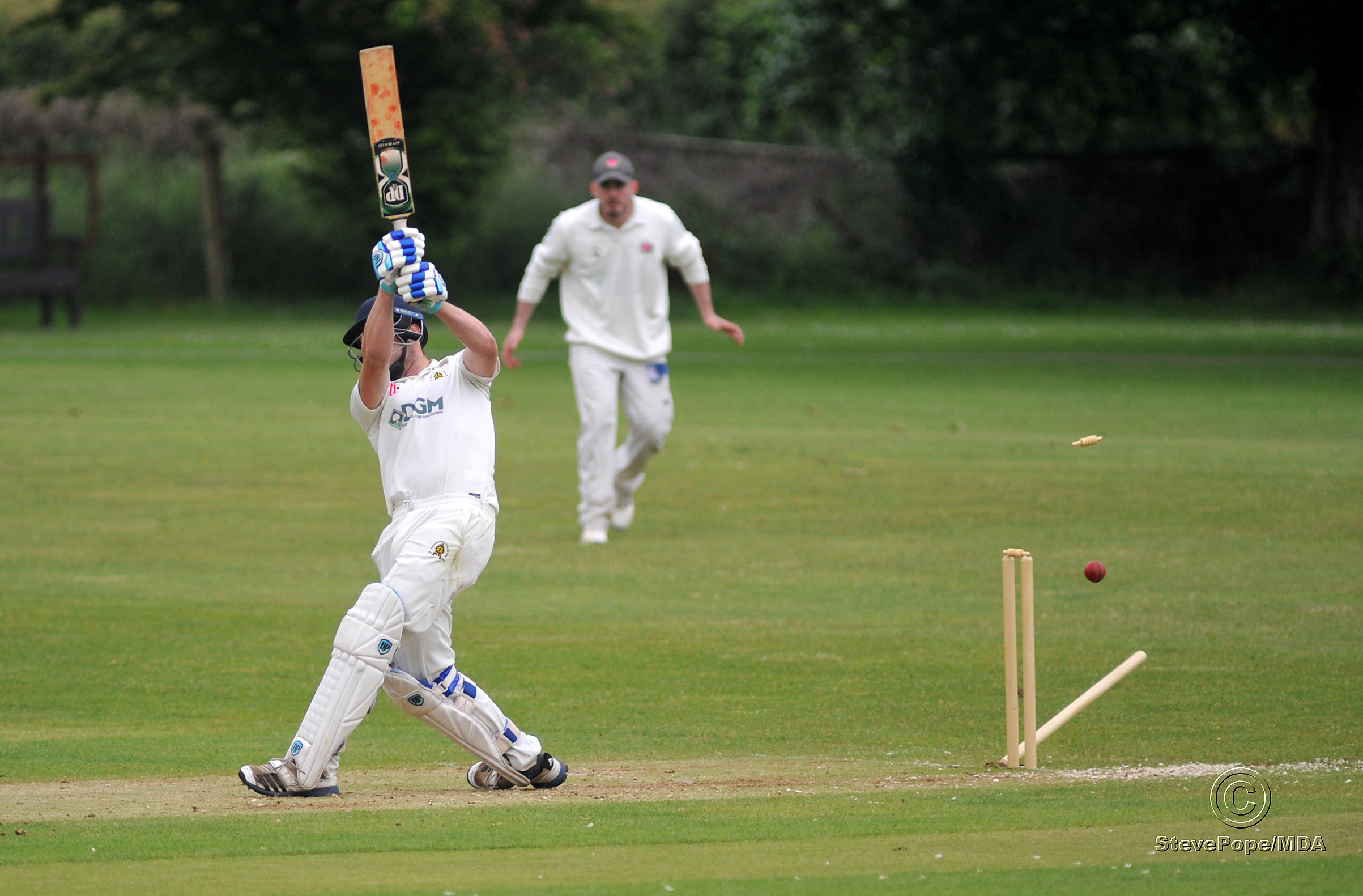 Action from the clash between Abbotskerswell and Exmouth in the Devon Cricket League A Division on Saturday.