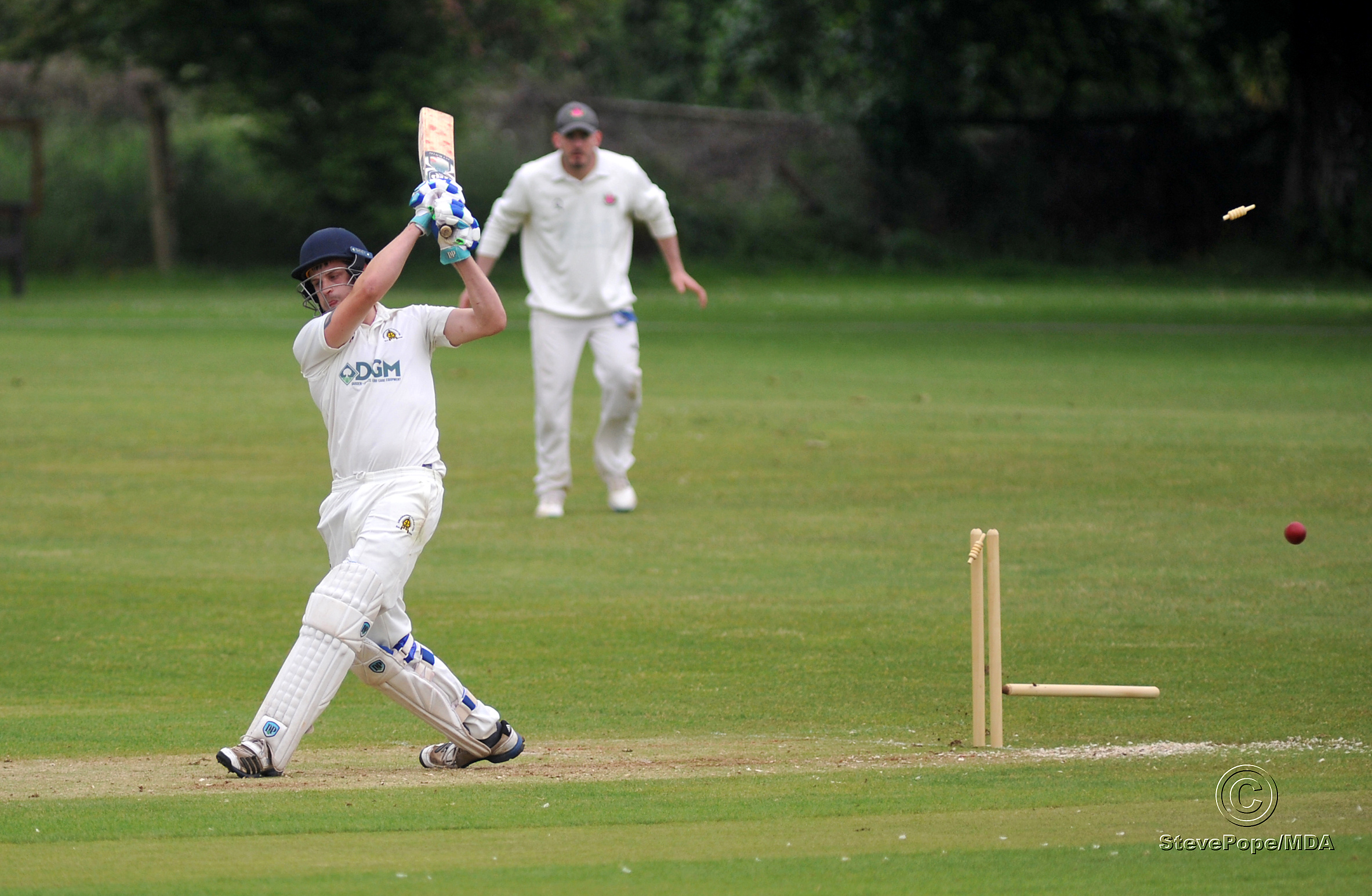 Action from the clash between Abbotskerswell and Exmouth in the Devon Cricket League A Division on Saturday.